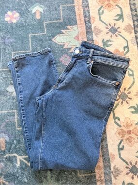 H&M Men's Dark Blue High-Rise Jeans
